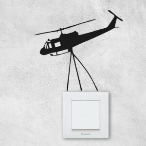 Стикер с хеликоптер за контакт или ключ на лампа