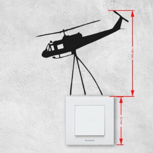 Стикер с хеликоптер за контакт или ключ на лампа